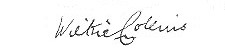 Оригинальная подпись У. Коллинза